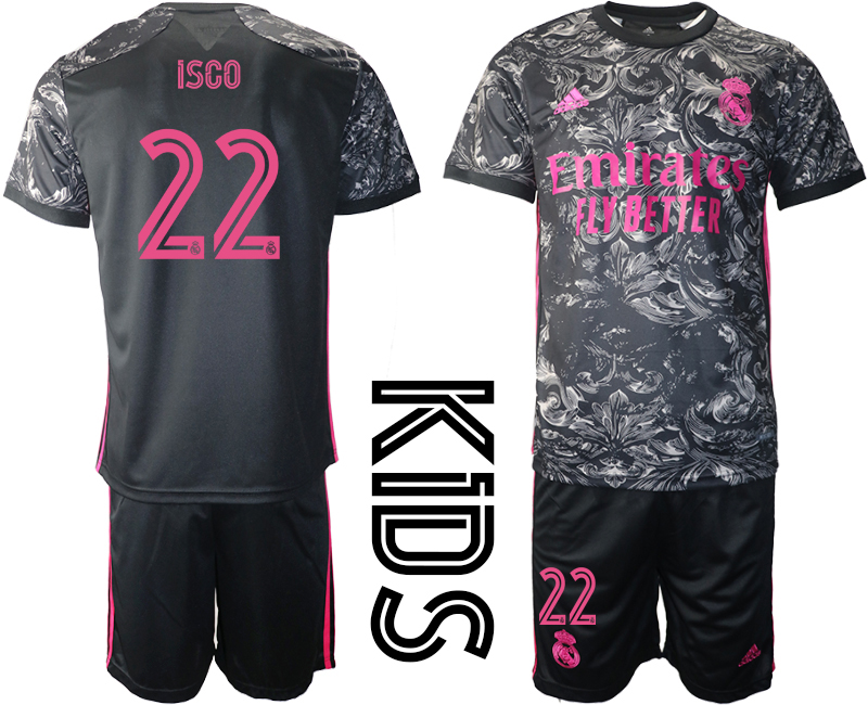 2021 Real Madrid away youth #22 soccer jerseys->women soccer jersey->Women Jersey